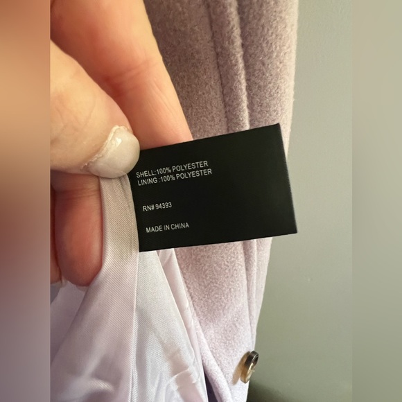 Macys Womens 3x Double Pocket Lavender Button Coat NWT - Picture 4 of 10